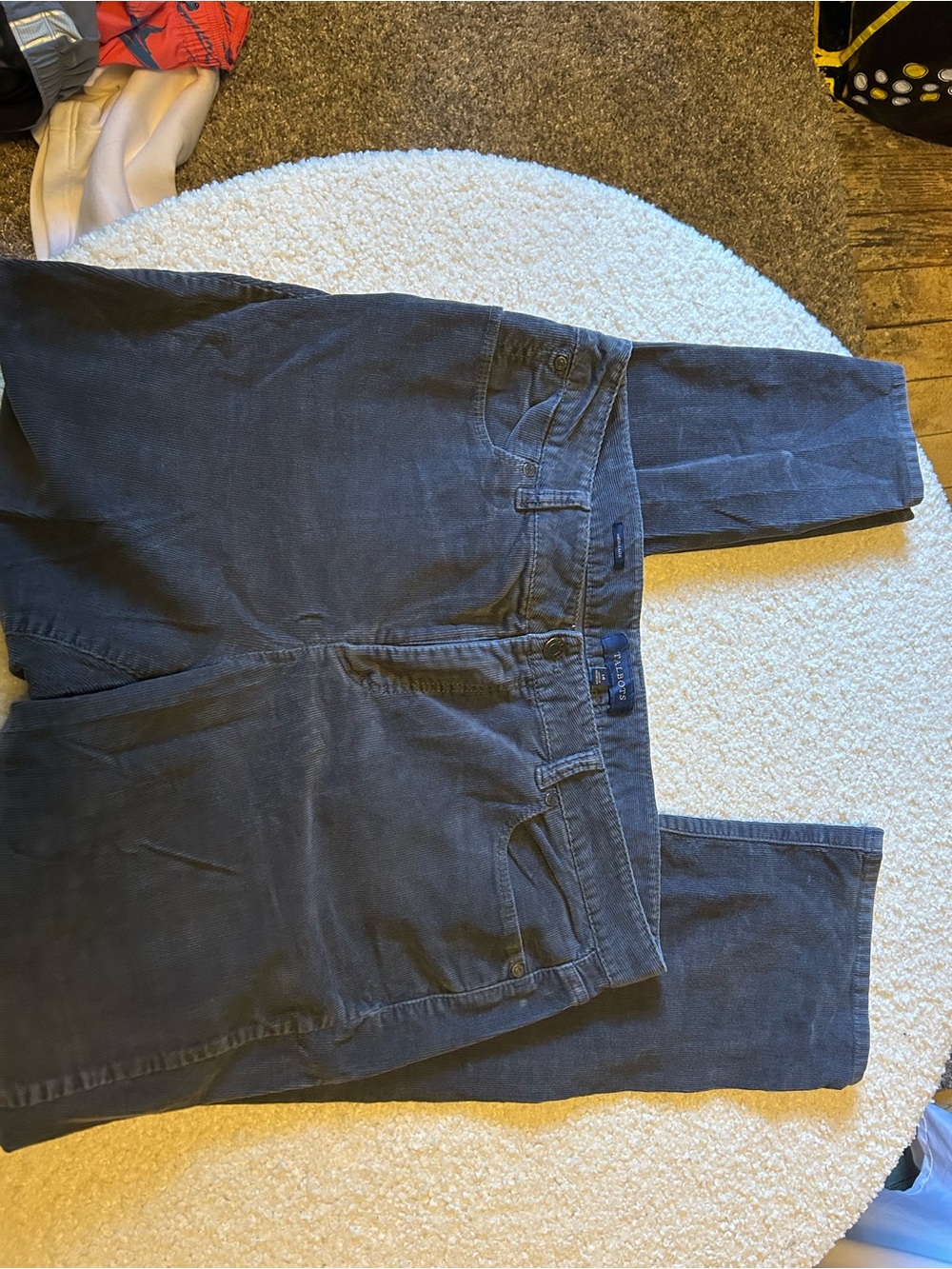 Talbots Navy Straight-Leg Corduroy Pants